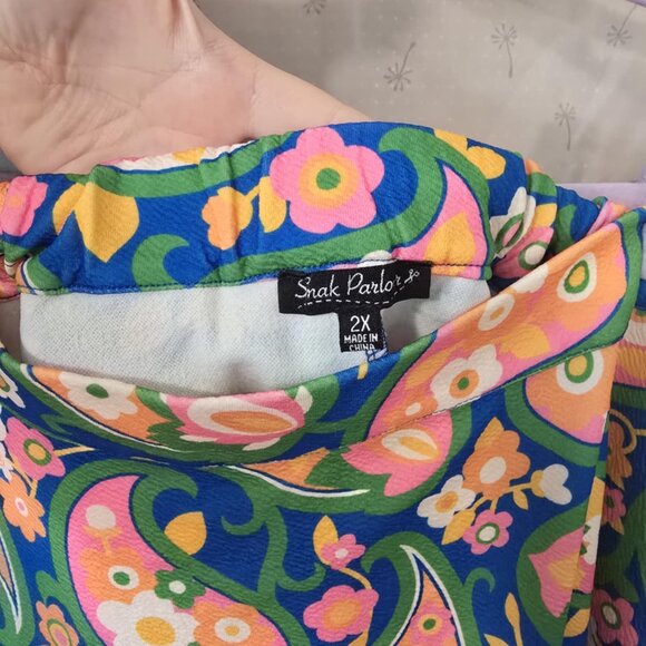 Smak Parlour Sweet Talk Retro Paisley Skirt - Picture 4 of 4